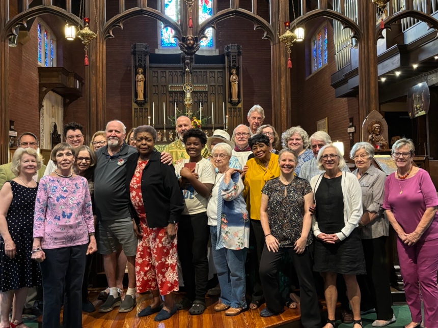 Gathering after the 8 am Mass, September 2025